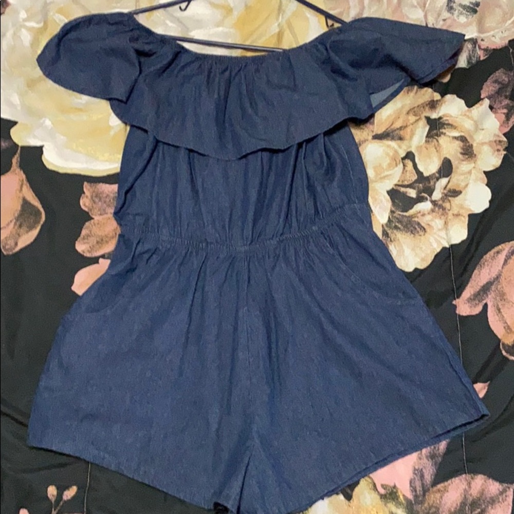 Denim romper
